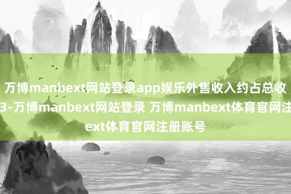 万博manbext网站登录app娱乐外售收入约占总收入的1/3-万博manbext网站登录 万博manbext体育官网注册账号