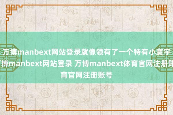 万博manbext网站登录就像领有了一个特有小寰宇-万博manbext网站登录 万博manbext体育官网注册账号