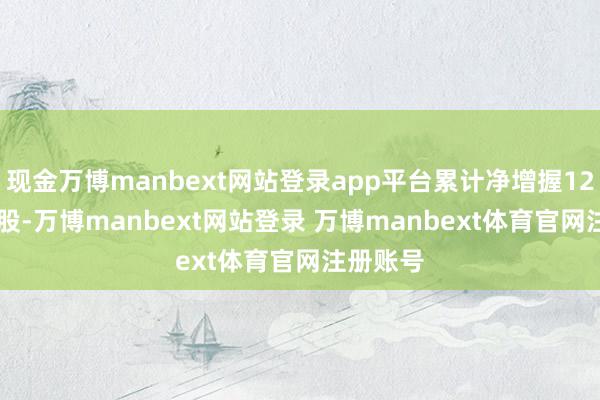 现金万博manbext网站登录app平台累计净增握128.85万股-万博manbext网站登录 万博manbext体育官网注册账号