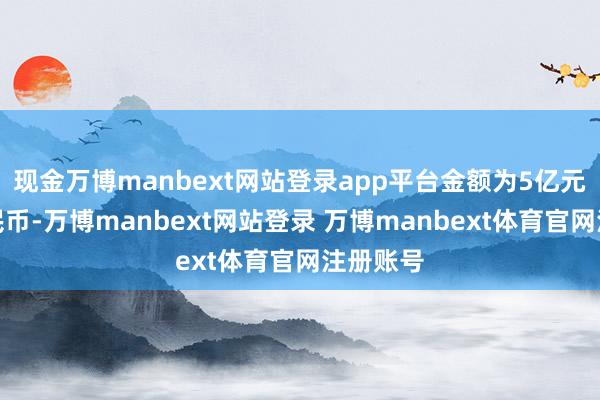 现金万博manbext网站登录app平台金额为5亿元东谈主民币-万博manbext网站登录 万博manbext体育官网注册账号